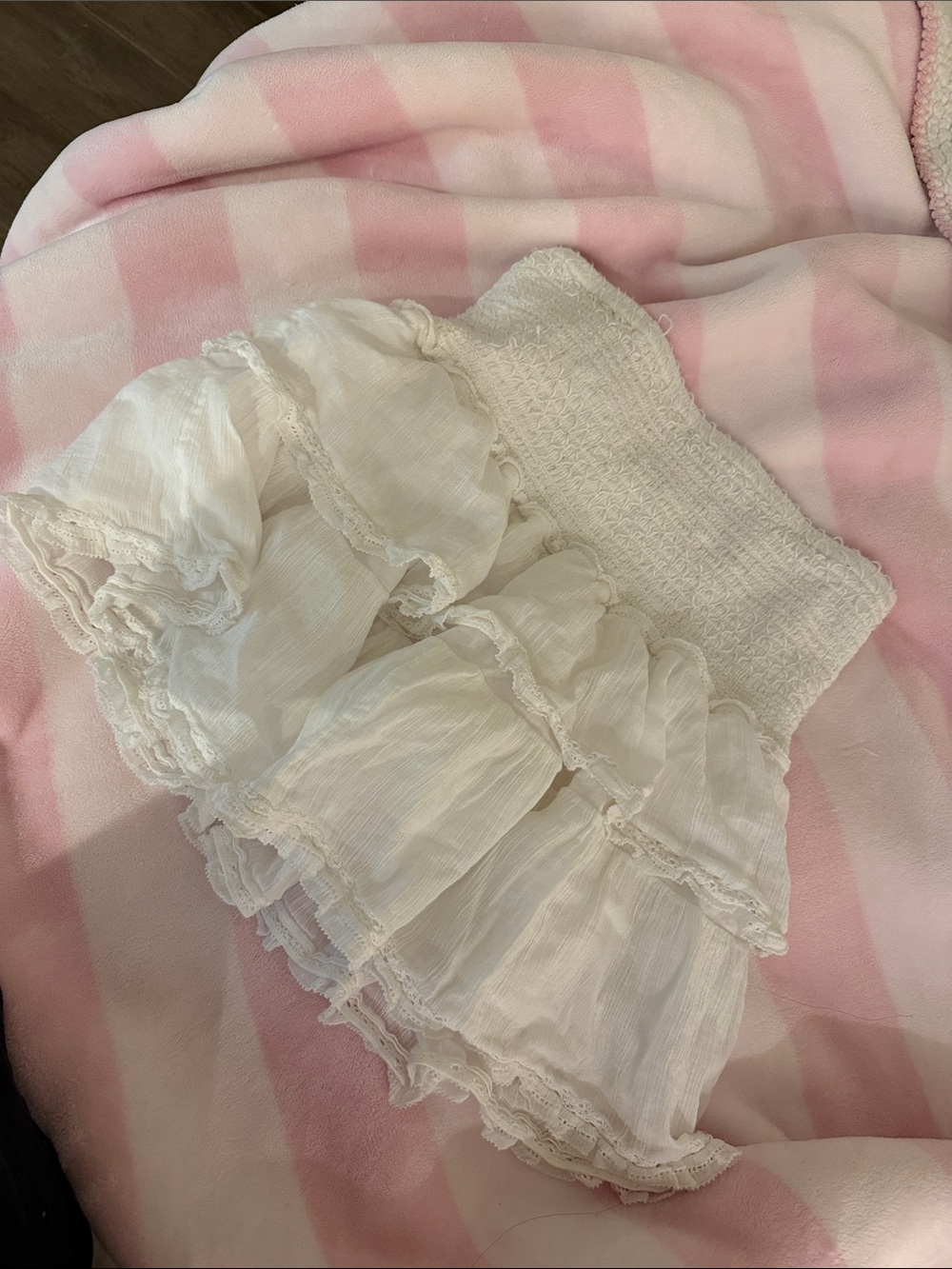 Sunday Best White Tiered Ruffle Mini Skirt